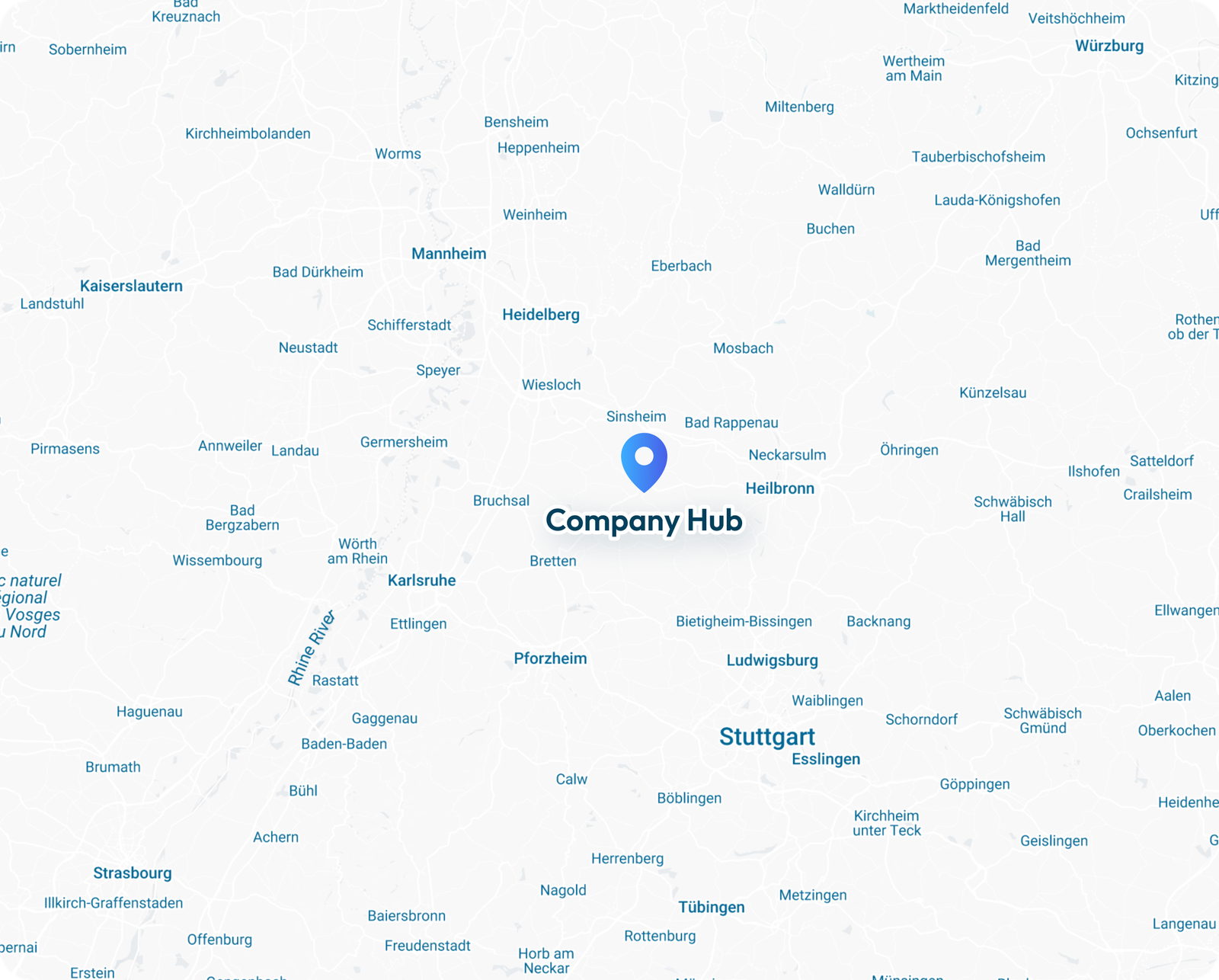 Company Hub sitzt in der Nähe von Stuttgart.